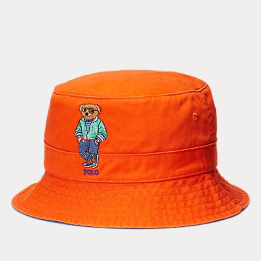 Polo Ralph Lauren orange bear bucket hat